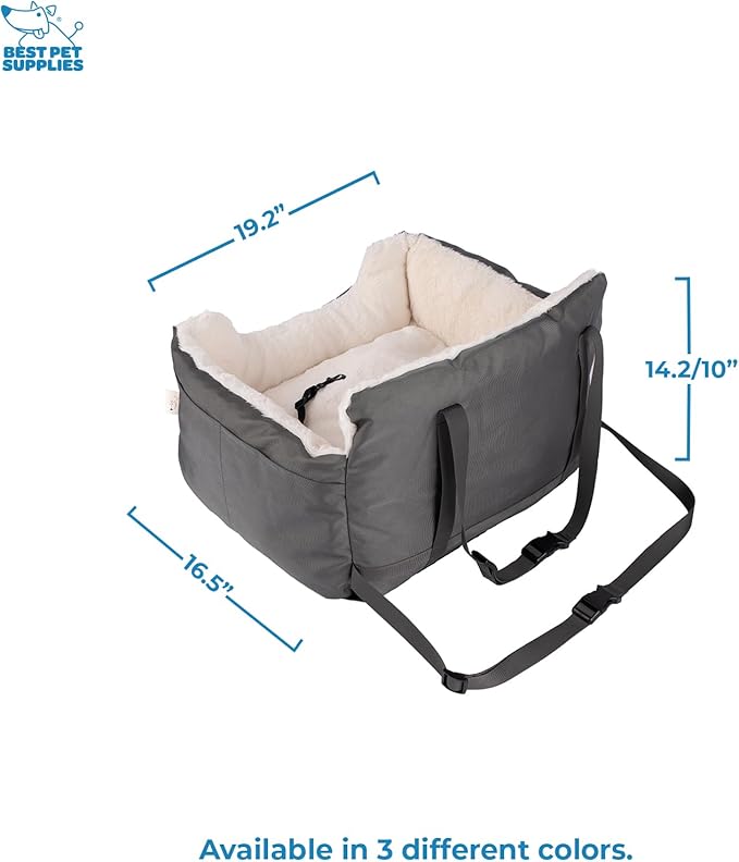 Best Pet Supplies Dog House Bed Crate Mat Tent Indoor Round Soft Plush for Small, Medium, and Large Breeds - Gray, 21 x 20 x 14