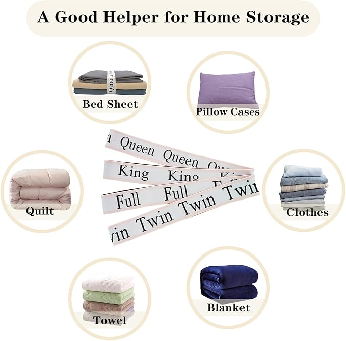 8 Pieces Bed Sheet Organizer Bands, Sheet Organizers and Storage Label Bands, Sheet Label for Bedding, Sheets Organizer for Closet,Sheet Keepers Linen Labels Bedding Bands (Pink, Mix 8Pcs)