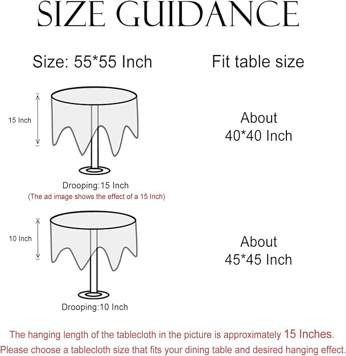 Vintage Small Round Tablecloth,Italian Linen Farmhouse Soft and Wrinkle Resistan Table Cloth,Decorative Table Cover for Kitchen,Dining,Tea Party,Home,Christmas,Diameter 55"-Positano