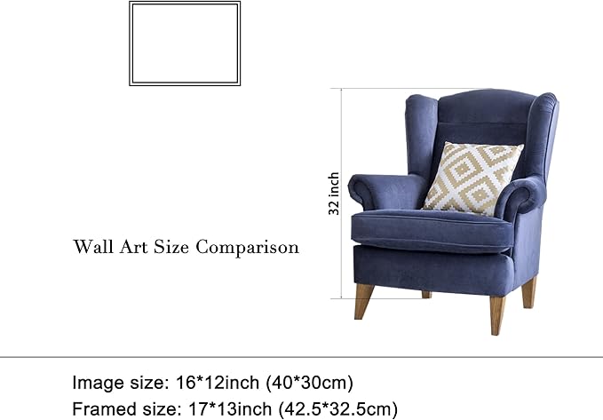 Wieco Art Framed Canvas Wall Art Prints Dull Red,1927 by Wassily Kandinsky Classic Famous Paintings Reproductions Canvas Wall Art for Home Decoration Office decorationsand