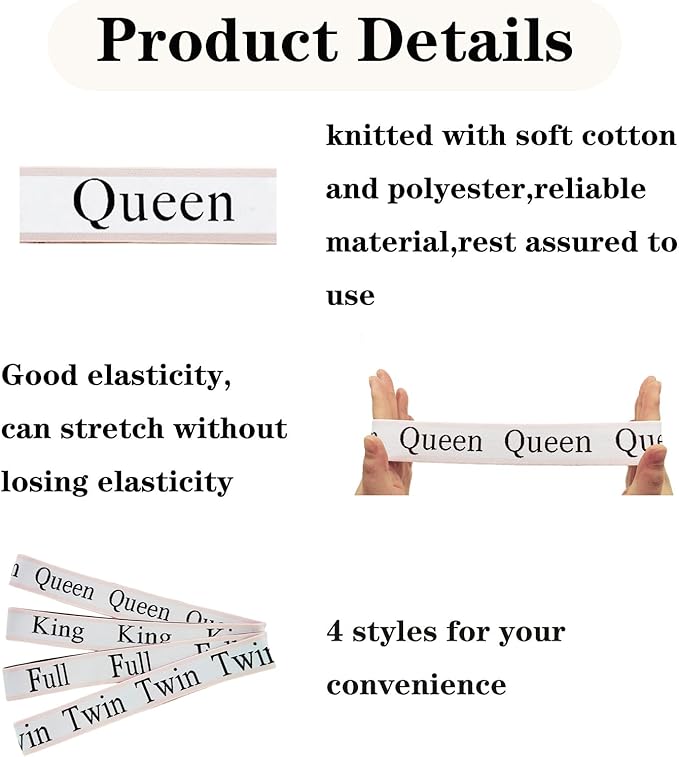 8 Pieces Bed Sheet Organizer Bands, Sheet Organizers and Storage Label Bands, Sheet Label for Bedding, Sheets Organizer for Closet,Sheet Keepers Linen Labels Bedding Bands (Pink, Mix 8Pcs)