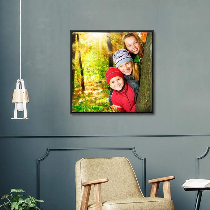 wall26 Framed Custom Canvas Wall Art for Living Room, Bedroom Canvas Prints for Home Decoration Ready to Hang - 24"x24", Black Frame