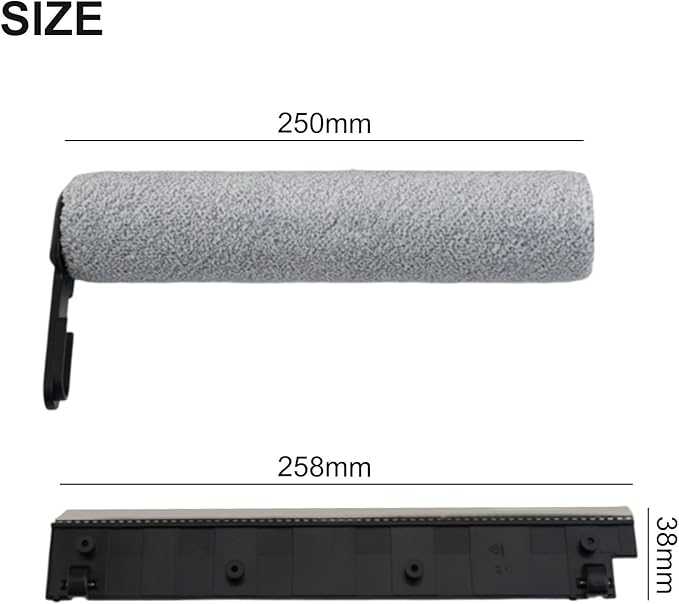 4PCS Accessories For Ultenic AC1 For Elite Wet Dry Vacuum Cleaner, Main Roller Brush, Filter, Rubber Mop Wiper Strip Set For Tile & Hardwood Floor Cleaning