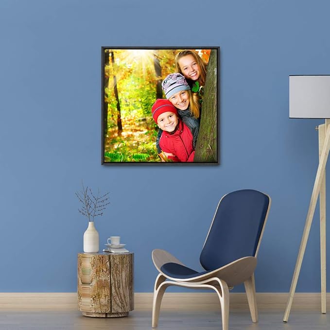 wall26 Framed Custom Canvas Wall Art for Living Room, Bedroom Canvas Prints for Home Decoration Ready to Hang - 24"x24", Black Frame