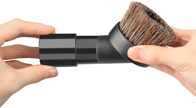 3PACK- Horse Hair Brush Vacuum Attachment for Shark Vacuum Attachments, Round Dust Brush for Shark Vacuum Brushs Attachment With Adapter, for Most Vacuum Cleaners Accessories