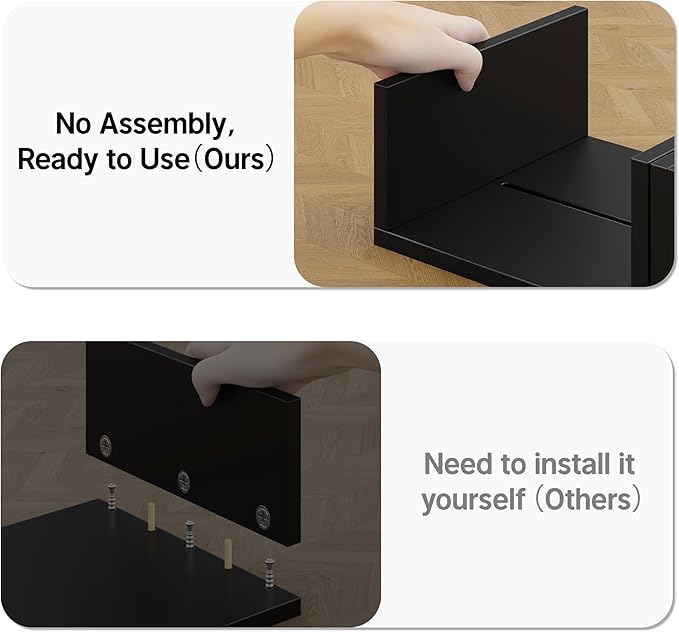 Elephance Dual Monitor Stand with USB Ports,Wood Computer Monitor Stand with Drawer,Adjustable Monitor Stand Riser,Desk Organizer for PC,Computer,Laptop,Black