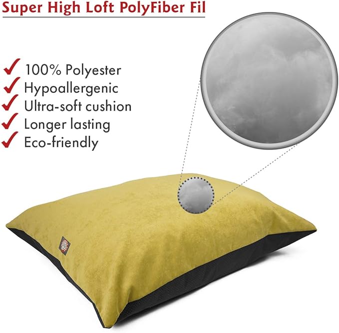 Majestic Pet Villa Apple Large Rectangle Comfy Dog Crate Bed - Washable, Non Slip, Super Value Pillow - Dog Kennel Bed for Sleeping - Large Breed, 46 x 35 Inch