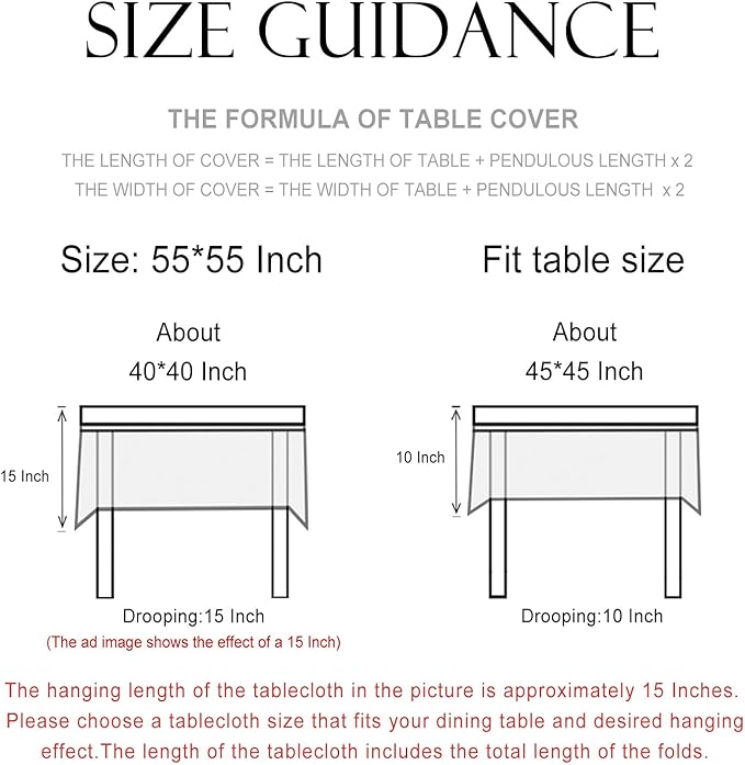 patdrea Designer Small Beige Square Tablecloth,Vintage Linen with Yellow Floral Elegant Tablecloths,Decor Table Cover Cloth for Kitchen Dining Christmas,Party,Thanksgiving,55"x55"-Istana a