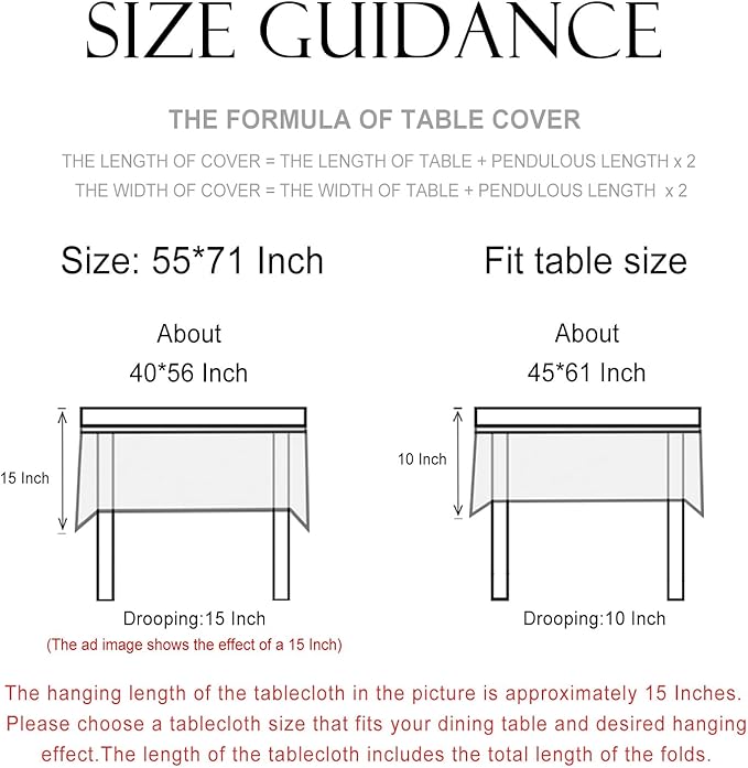 patdrea Designer Vintage Small Blue Rectangle Table Cloth,Linen Leaves Pattern Floral Tablecloth,Farmhouse Fall Table Cover for Kitchen Dining Christmas,Tea Party,Thanksgiving,55"x71"-Ivar B