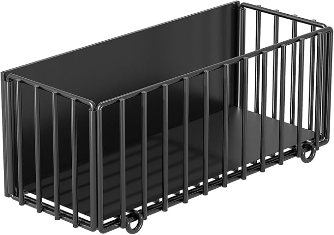 1 Pack Heavy-Duty Magnetic Spice Rack for Refrigerator, 10lbs Capacity, Foldable Organizer Basket with 4.3" Enhanced Height for Large Bottles or Heavy Items, Spices, Kitchen(1 Pack)