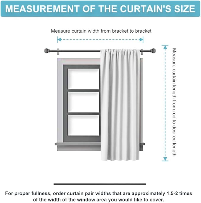 RYB HOME Bedroom Curtains Blackout Curtain Shades Blind for Living Room Home Office Family Room Cafe, 42 x 54 inch per Panel, Navy Blue, Set of 2