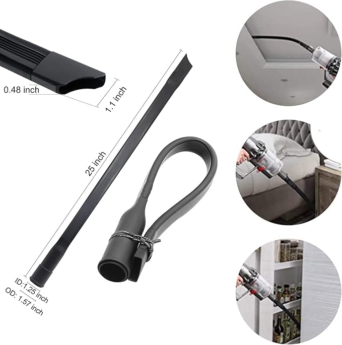 13 PCS Universal Vacuum Attachments for Shop Vac Accessories - 2 1/2" to 1 1/4" Vacuum Hose Adapter, 1 7/8" to 1" Adapter for Shop Vac, 1 1/4" Household Cleaning Vacuum Brush Attachment Kit