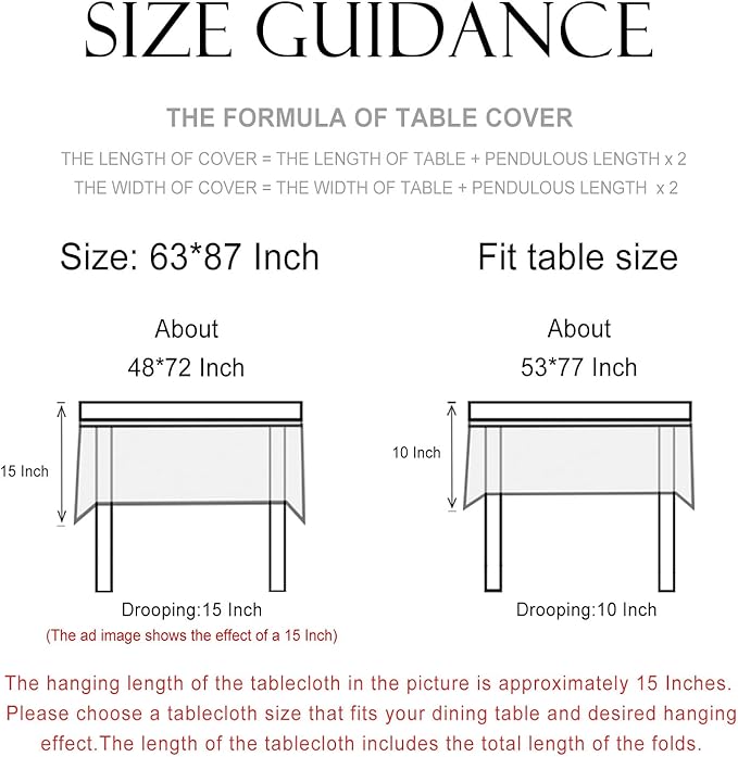 patdrea Designer Vintage Rectangle Tablecloth,Linen Pomegranates and Leaves Pattern Tablecloths,Fall Table Cover Cloth Decor for Kitchen Dining Christmas,Thanksgiving,63"x87"-Tehran a