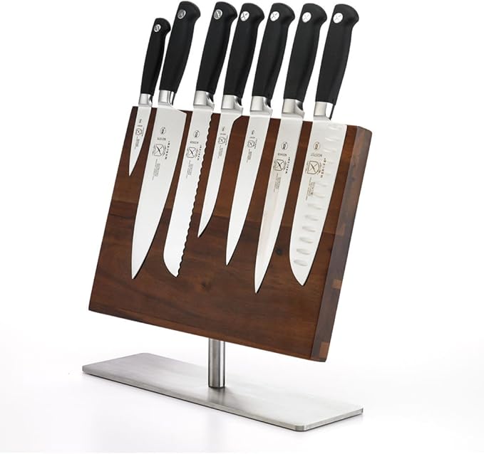 Mercer Culinary Genesis 8-Piece Magnetic Board Knife Set, 14 1/8 x 10 1/4, 13 inch high, Stainless Steel