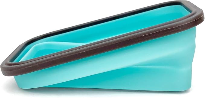 CARTINTS Set of 3 Collapsible Food Storage Containers with Lids, Collapsible Silicone Bowls, Silicone Lunch Containers, For Meal Prep, Camping, Travel, Microwave and Freezer Safe,500ml,Blue