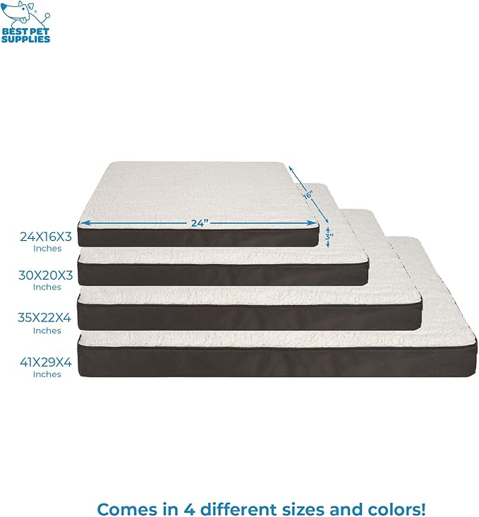 Best Pet Supplies Dog House Bed Crate Mat Tent Indoor Round Soft Plush for Small, Medium, and Large Breeds - Brown, 41 x 29 x 4