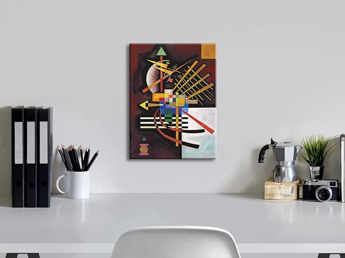 Wieco Art Canvas Prints Above and Left,1925 by Wassily Kandinsky Classic Art Reproductions Canvas Wall Art for Home Decoration