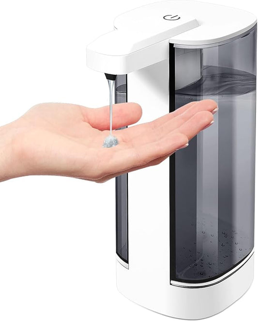 Automatic Liquid Soap Dispenser, Rechargeable,Touchless,17oz/500ml with 4 Adjustable Soap Levels, Wall Mount & Waterproof, Liquid Hand/Dish Soap Dispenser for Bathroom Kitchen