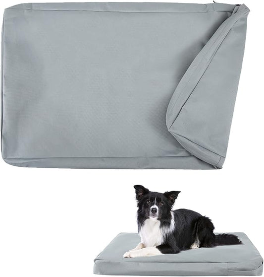 Dog Bed Cover Replacement Washable,Crate Pad Cover with Zipper,Oxford Dog Bed Sheets,Pet Bed Cover Hair Easy to Remove (Gray #1, 29 * 18 * 3.5inch)