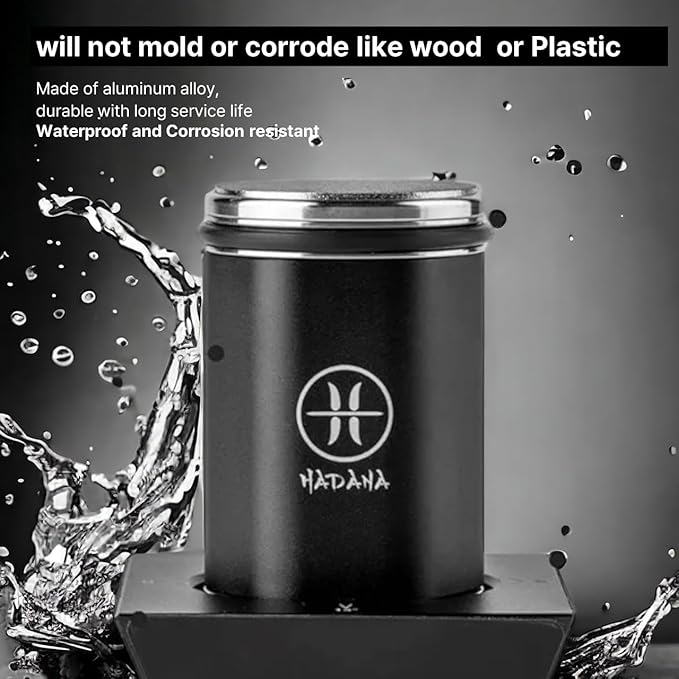 HADANA Black Edition Rolling Knife Sharpener - Easy to use 2-Whetstone Knife Sharpener Kit with #360 Diamond & #600 Ceramic, Durable Aluminum Alloy Body, Magnetic Knife Holder with Silicone Pad