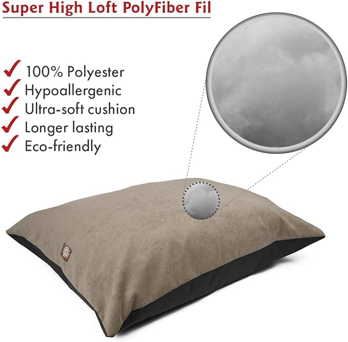 Majestic Pet Rectangle Large Dog Bed Washable – Non Slip Comfy Pet Bed – Dog Crate Bed Super Value Pillow Dog Bed – Dog Kennel Bed for Sleeping - Dog Bed Large Breed 46 x 35 Inch – Villa Vintage