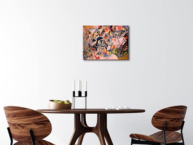 Wieco Art Canvas Prints Composition VII, 1913 by Wassily Kandinsky Classic Art Reproductions Canvas Wall Art for Home Decoration