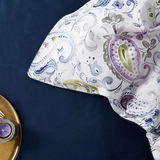 Cupocupa Duvet Cover Set;Duvet Cover Full Bedding Set Fluffy Boho Duvet Cover Set Paisley Floral Bedding Collection Duvet Cover with Pillowcases