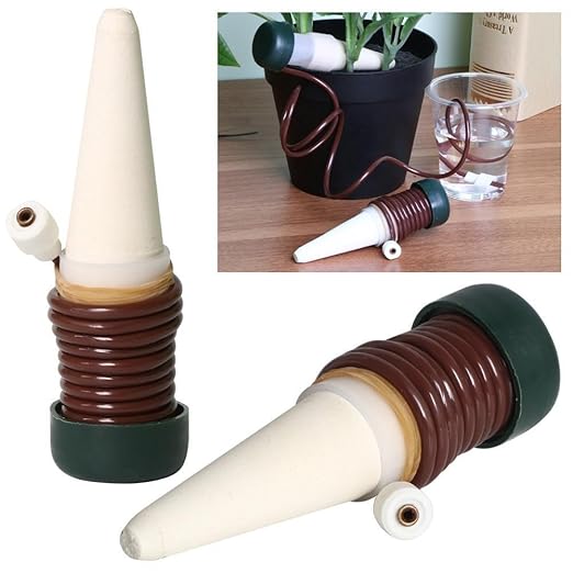 (8-Pack) Automatic Plant Watering System Devices, Slow Release Ceramic Material Feeder for Vacation Plant Self Watering Kit for Outdoor & Indoor Use