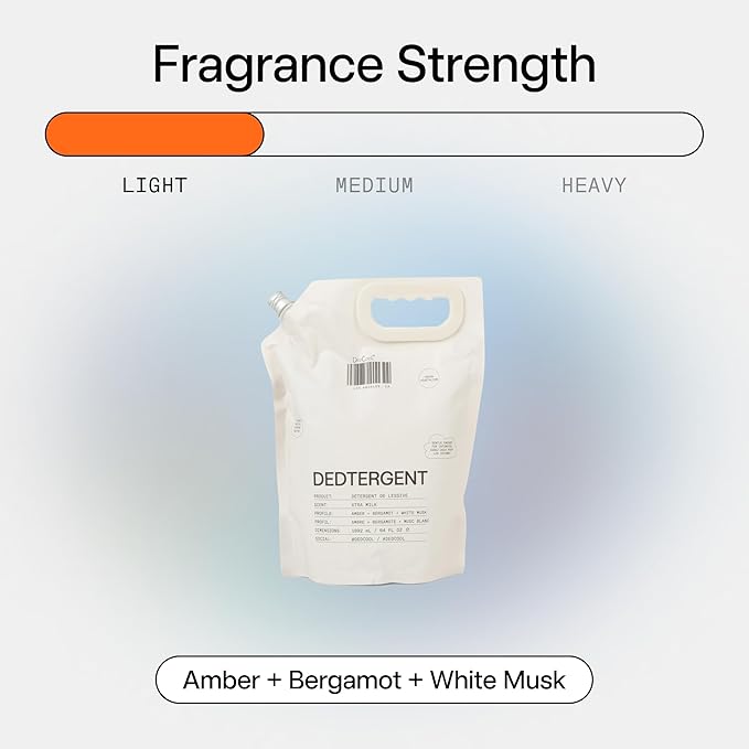 DedCool Liquid Laundry Dedtergent | Xtra Milk | Luxurious Fragrance Detergent | Removes Stains | Infused with Natural Essential Oils | Non-Toxic | 120 Washes | 64 Fl. Oz.