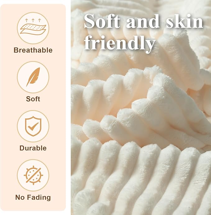 Premium Beige Bean Bag Chair for Adults with Armrest- Ultra Plush Memory Foam Lounge Sofa & Comfy Reading Nook Chair for Bedroom, Living Room & Dorm (White, with Footrest)