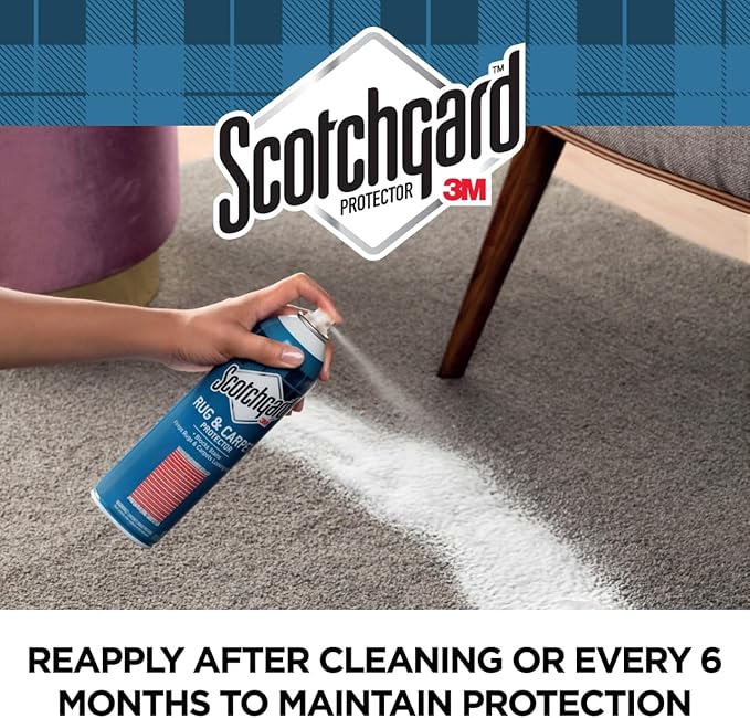 Scotchgard Rug & Carpet Protector, Carpet & Rug Protector Blocks Stains During Spring and Summer Gatherings, Fabric Protector Makes Cleanup of Stains from Muddy Footprints Easier, 14 oz(Pack of 6)