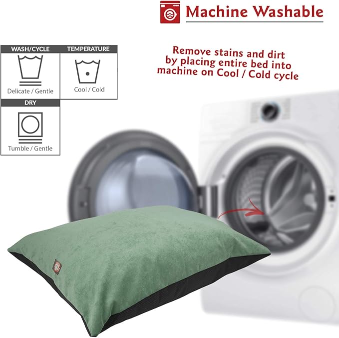 Majestic Pet Azure Comfort Dog Bed Washable, Non-Slip Large Rectangle 46 x 35 Inch Breed Dog Kennel Crate Pillow Bed - Villa Azure