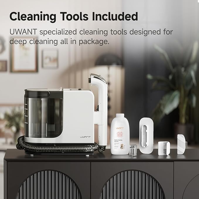 uwant 18Kpa Portable Carpet Cleaner Powerful Suction Upholstery Cleaner Machine for Pet, Spot Cleaner with Specialty Tools Spot Cleaner for Car, Couch, Rug, Sofa, Furniture