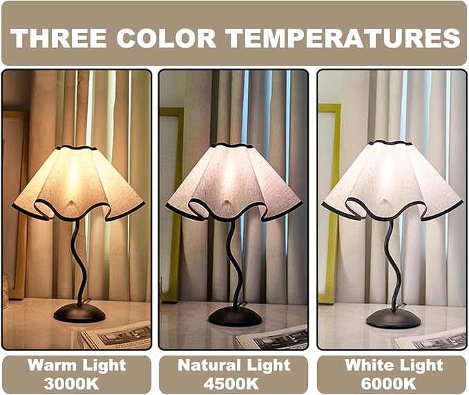 Small Table Lamp Modern Black Bedside Table Lamp Mini Linen Deco Night Stand Light Lamp with Fabric Shade Modern Desk Light for Living Room, Kids Room, Home, Office