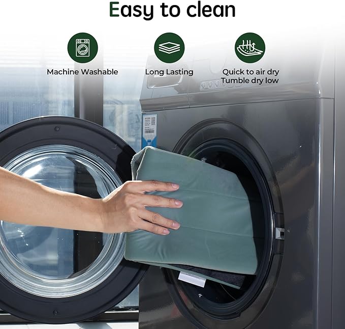 BALANCE Dog Crate Bed, Orthopedic Dog Bed Pad with Waterproof Liner, Washable Crate Foam Pet Mat for Large, Medium, Puppy Dogs Breeds, Powder Blue, 42"x28"x2"