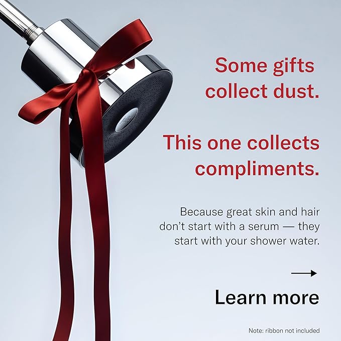 THE JOLIE FILTERED SHOWERHEAD with Shower Filter System- High Pressure Showerhead, Hair and Skincare Accessory to Improve Beauty and Personal Care Routine (Gold)