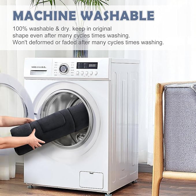 JoicyCo Dog Bed Soft Dog Crate Bed Pad Mat, 48 in Non Slip Bottom Washable Beds for Extra Large Dogs, Pet Bed Mattress Kennel Pad, Dark Gray