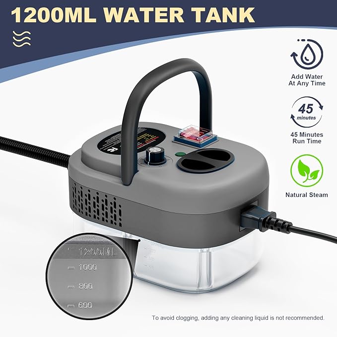 Steam Cleaner,15s Heat-Up,1.4L Tank,Steamer for Cleaning with 10 pcs Accessories,Multi-2500W High Temperature and Pressure handheld steamer,Steam Clea (4-【02】Gary)