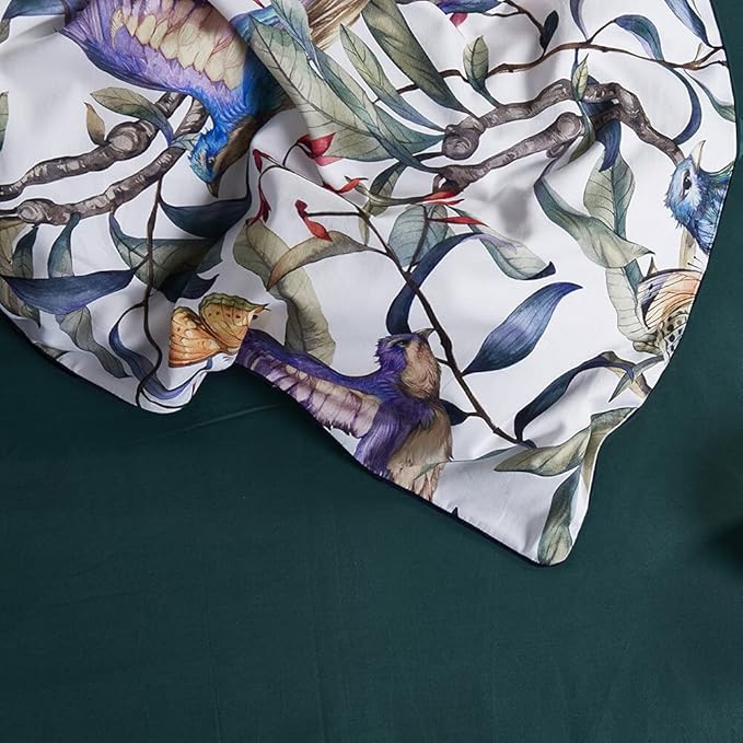 Cupocupa Duvet Cover Queen Size Set Boho Floral Pattern Duvet Cover Queen for Queen Size Bed Vintage Soft Bedding Leaf Print Paisley with Pillowcases