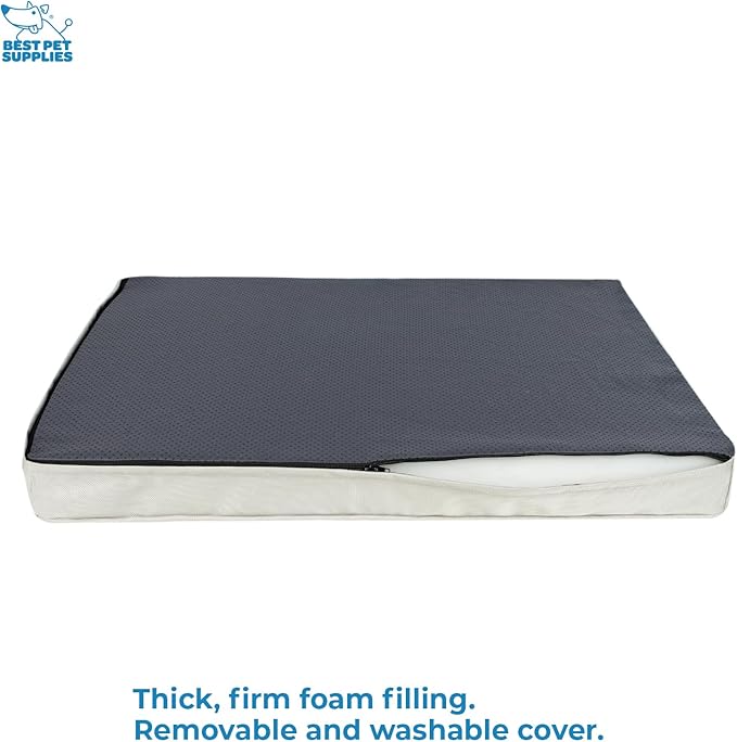 Best Pet Supplies Dog House Bed Crate Mat Tent Indoor Round Soft Plush for Small, Medium, and Large Breeds - Beige, 41 x 29 x 4