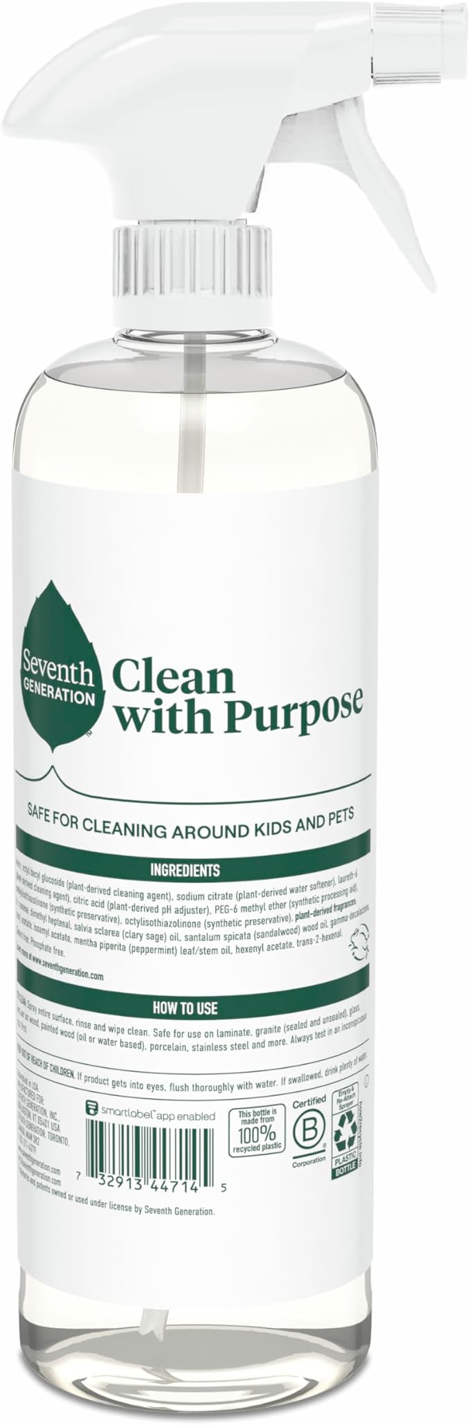Seventh Generation All Purpose Cleaner, Fresh Morning Meadow Scent, Cuts Grease, 23 Fl Oz