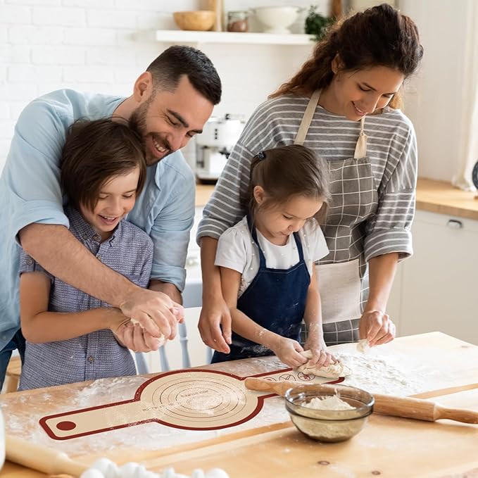 Silicone Bread Sling for Dutch Oven, 2 PCS Red Non-Stick & Reusable Bread Baking Mat with Extra Long Handles, Easy and Safe Sourdough Transfer, Dishwasher Safe Baker's Tools, Round and oval