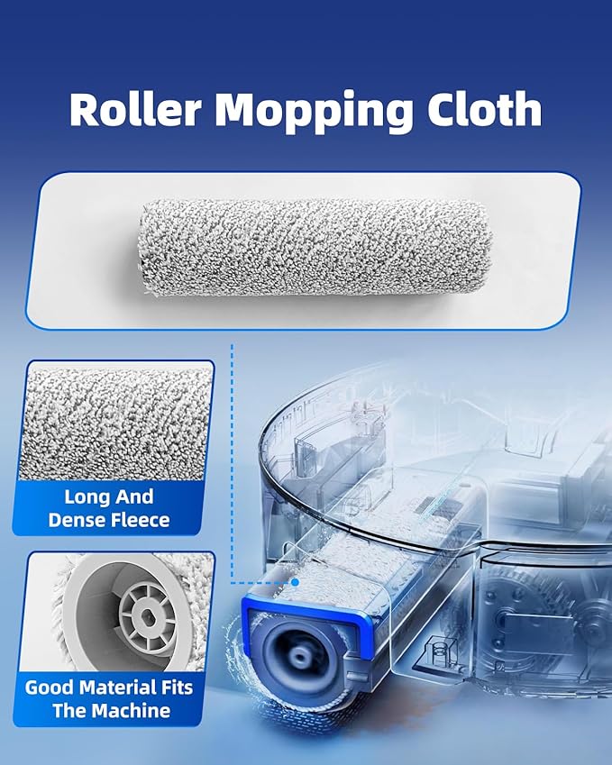 21 Pcs Replacement Parts Kit Compatible with ECOVACS DEEBOT T80 OMNI/for Yeedi M14 Plus Robot Vacuum Cleaner - Accessory Set with 1 Main Brush, 3 Roller Mops, 4 Filters, 6 Dust Bags, 6 Side Brushes