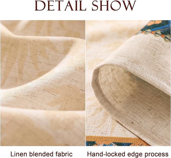 patdrea Designer Small Tablecloth for Rectangle Table,French Linen Breathable Durable Tablecloths,Decor Table Cover Cloth for Kitchen Dining,Christmas,Thanksgiving,Tea Party,55"x71"-Pineapple a