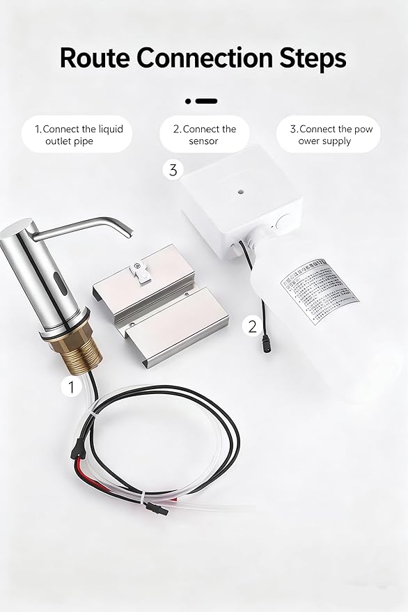 Automatic Touchless Soap Dispenser, Stainless Steel Automatic Liquid Soap Dispenser with 1000ml Bottle, Hands-Free Electronic Soap Dispensers(Chrome)