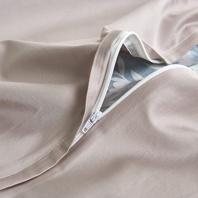 Cupocupa Duvet Cover Queen Size Set Boho Floral Pattern Duvet Cover Queen for Queen Size Bed Vintage Soft Bedding Leaf Print Paisley with Pillowcases