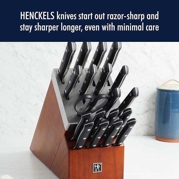 HENCKELS Dynamic Razor-Sharp 20-Piece Knife Set, Chef Knife, Bread Knife, Steak Knife, German Engineered Informed by 100+ Years of Mastery