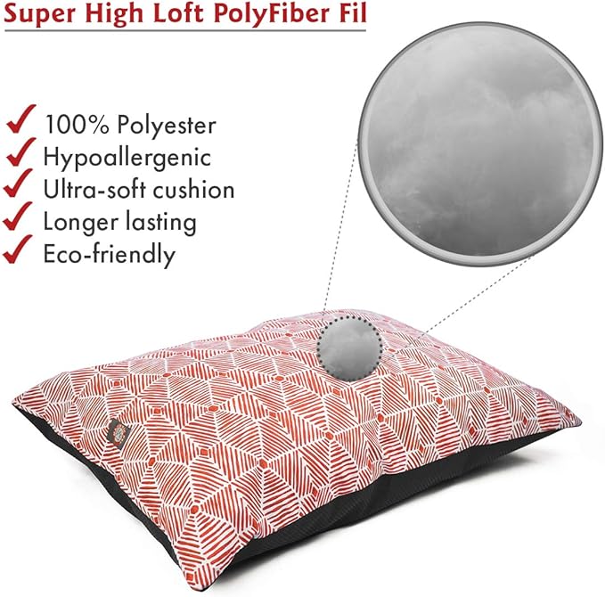 Majestic Pet Rectangle Medium Dog Bed Washable – Non Slip Comfy Pet Bed – Dog Crate Bed Super Value Pillow Dog Bed – Dog Kennel Bed for Sleeping - Dog Bed Medium Breed 35 x 28 Inch – Charlie Salmon