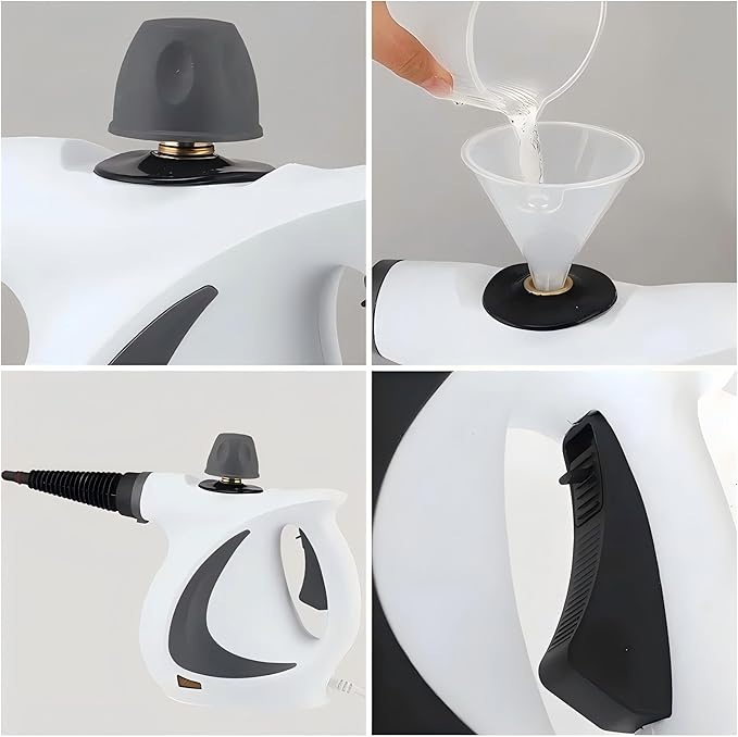 1050W Powerful Steam Cleaner Multi-Surface Sanitizer 8 Accessories Kit for Home Kitchen Bathroom Car Pet Safe Chemical-Free