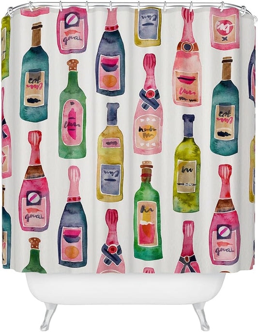 Society6 Shower Curtain - Bathroom Decor by Cat Coquillette - Fabric Shower Curtains for Bathroom, 71" x 74", Champagne Collection